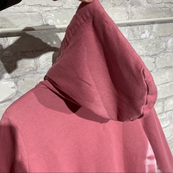 PINK Victoria's Secret Women's Medium Full Zip Hoodie White Tie Dye Sleeves - Picture 4 of 6